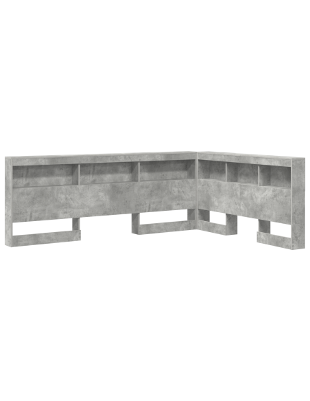 Testata contenitore Grigio cemento 135 cm Legno multistrato