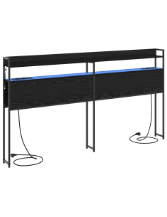 Testata contenitore Rovere nero 200 cm Legno multistrato 2