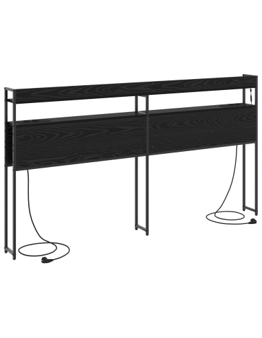 Testata contenitore Rovere nero 200 cm Legno multistrato