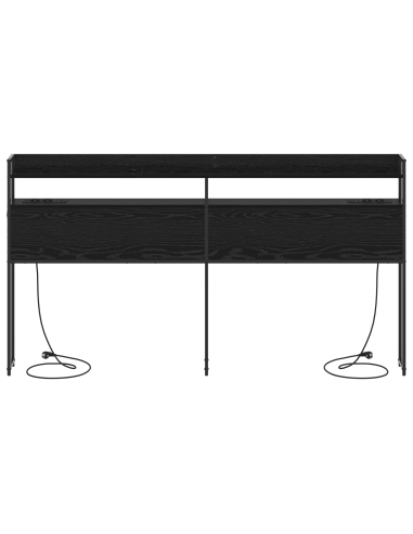 Testata contenitore Rovere nero 200 cm Legno multistrato