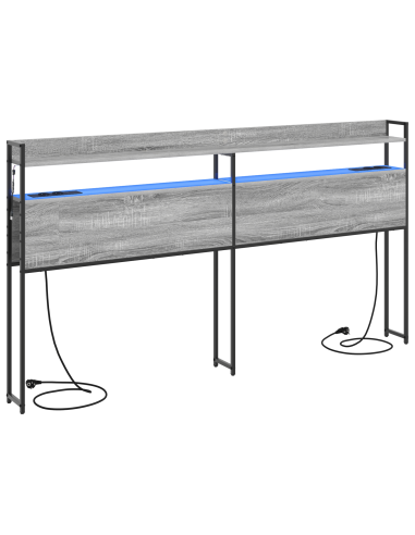 Testata contenitore Grigio sonoma 200 cm Legno multistrato