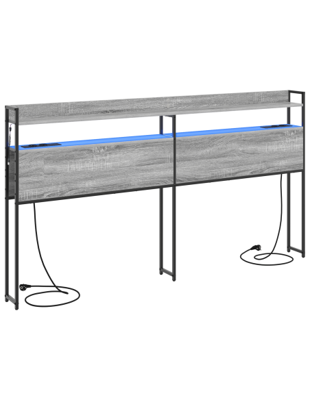 Testata contenitore Grigio sonoma 200 cm Legno multistrato