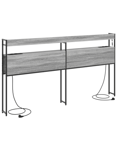 Testata contenitore Grigio sonoma 200 cm Legno multistrato