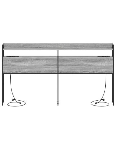 Testata contenitore Grigio sonoma 200 cm Legno multistrato