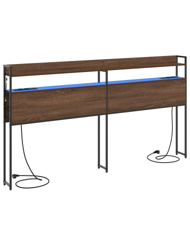 Testata contenitore Rovere marrone 200 cm Legno multistrato