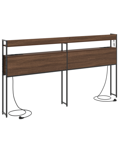 Testata contenitore Rovere marrone 200 cm Legno multistrato