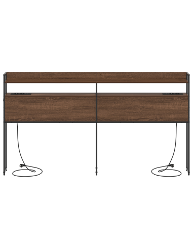 Testata contenitore Rovere marrone 200 cm Legno multistrato