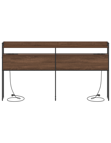 Testata contenitore Rovere marrone 200 cm Legno multistrato