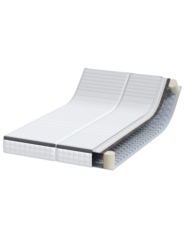 Materasso 2 pcs Bianco e Grigio 60 x 200 cm Molla Bonell