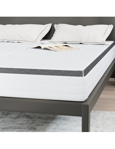 Materasso 2 pcs Bianco e Grigio 70 x 190 cm Molla Bonell