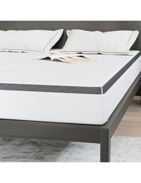 Materasso 2 pcs Bianco e Grigio 70 x 190 cm Molla Bonell