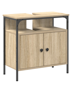 Set di mobili per il bagno con lo scaffale 4 pcs Rovere Sonoma 2