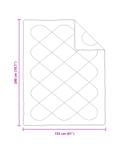 Duvet per Tutte le Stagioni con cuscino 2 pcs Bianco Microfibra
