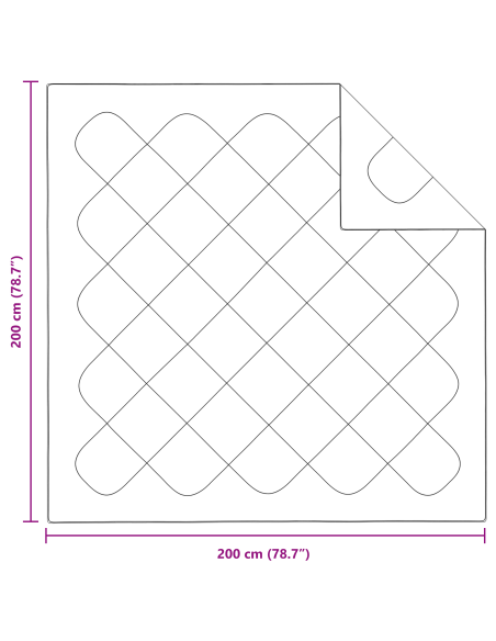 Piumone per tutte le stagioni 3 pcs Bianco 200 x 200 cm