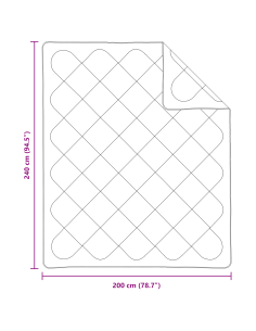 Piumone per tutte le stagioni 3 pcs Bianco Microfibra