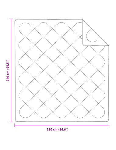 Piumone per tutte le stagioni 3 pcs Bianco Microfibra