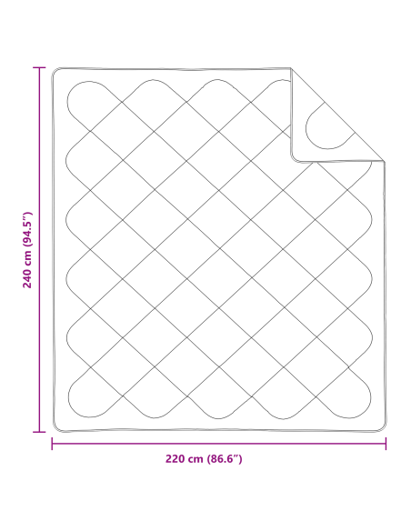 Piumone per tutte le stagioni 3 pcs Bianco 240 x 220 cm