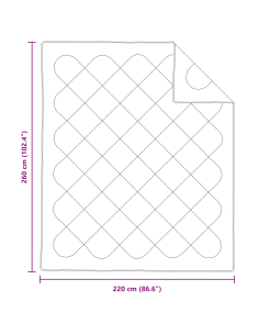 Piumone per tutte le stagioni 3 pcs Bianco Microfibra