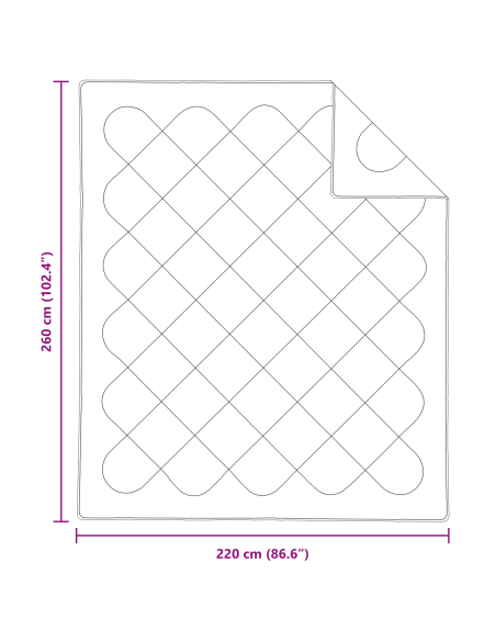 Piumone per tutte le stagioni 3 pcs Bianco 260 x 220 cm