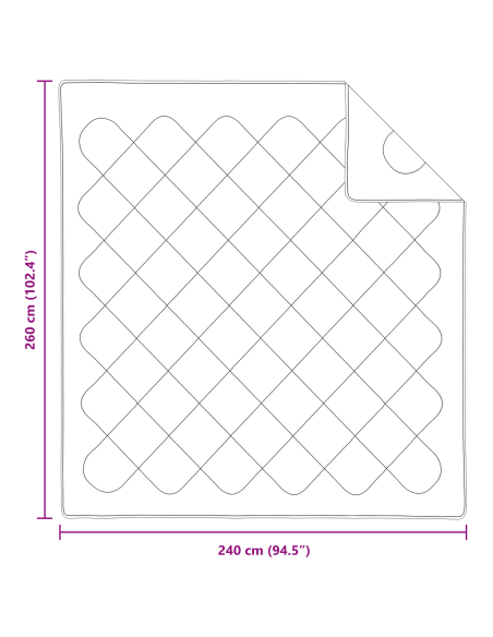 Piumone per tutte le stagioni 3 pcs Bianco 240 x 260 cm