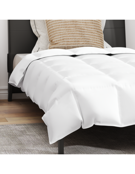 Duvet Estivo con cuscino 2 pcs Bianco Piuma d'anatra