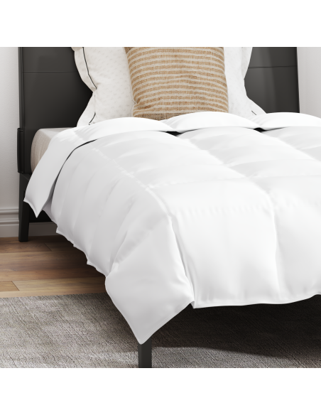 Duvet Invernale con cuscino 2 pcs Bianco Piuma d'anatra
