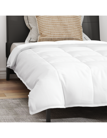 Duvet 2-in-1 con cuscino 2 pcs Bianco Piuma d'anatra