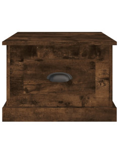 Tavolino da Salotto Rovere Fumo 50x50x35 cm Legno Multistrato