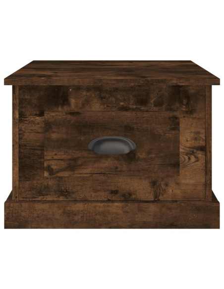 Tavolino da Salotto Rovere Fumo 50x50x35 cm Legno Multistrato