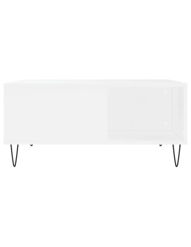 Tavolino da Salotto Bianco 80x80x36,5 cm in Legno Multistrato