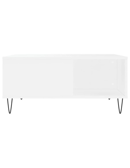 Tavolino da Salotto Bianco 80x80x36,5 cm in Legno Multistrato