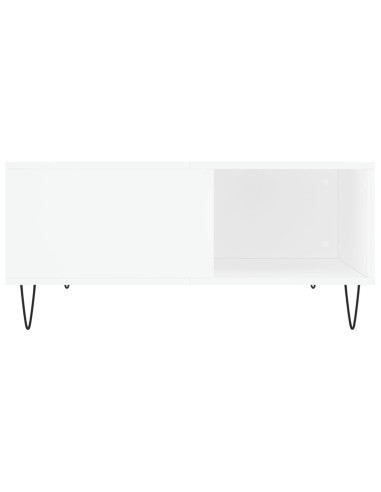 Tavolino da Salotto Bianco 80x80x36,5 cm in Legno Multistrato