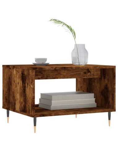 Tavolino da Salotto Rovere Fumo 60x50x40 cm Legno Multistrato