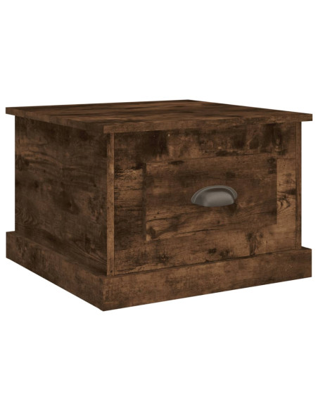 Tavolino da Salotto Rovere Fumo 50x50x35 cm Legno Multistrato