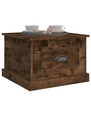 Tavolino da Salotto Rovere Fumo 50x50x35 cm Legno Multistrato