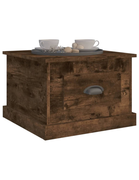 Tavolino da Salotto Rovere Fumo 50x50x35 cm Legno Multistrato