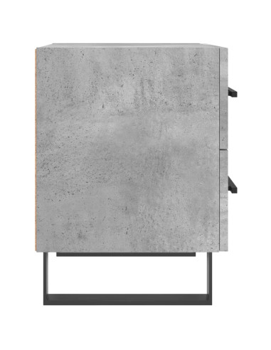 Comodino Grigio Cemento 40x35x47,5 cm in Legno Multistrato