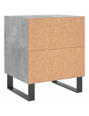 Comodino Grigio Cemento 40x35x47,5 cm in Legno Multistrato
