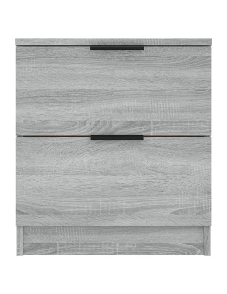 Comodini 2pz Grigio Sonoma in Legno Multistrato