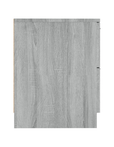 Comodini 2pz Grigio Sonoma in Legno Multistrato