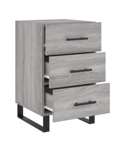 Comodino Grigio Sonoma 40x40x66 cm in Legno Multistrato 2