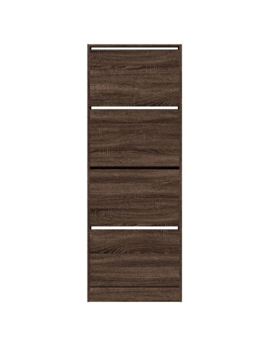 Scarpiera Rovere Marrone 60x21x163,5 cm in Legno Multistrato