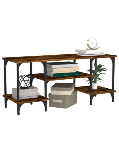 Mobile Porta TV Rovere Fumo 102x35x45,5 cm in Legno Multistrato