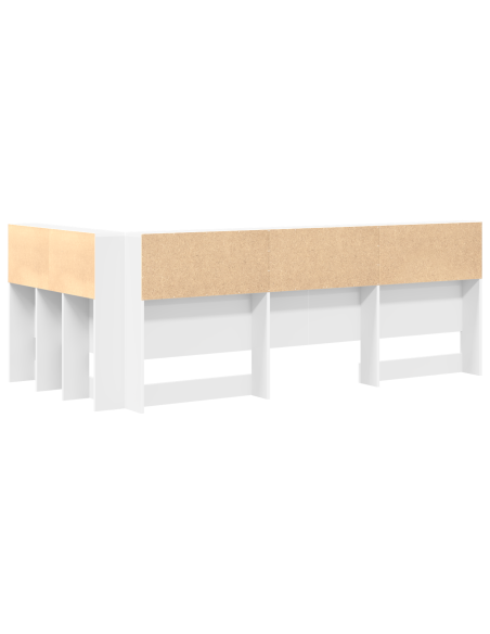 Testata contenitore Bianco 80 cm Legno multistrato