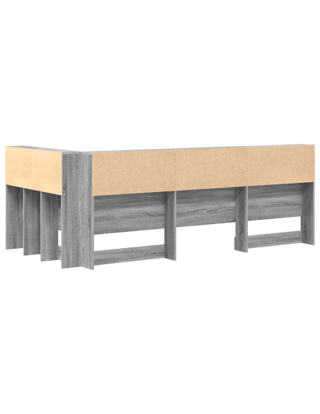 Testata contenitore Grigio sonoma 80 cm Legno multistrato
