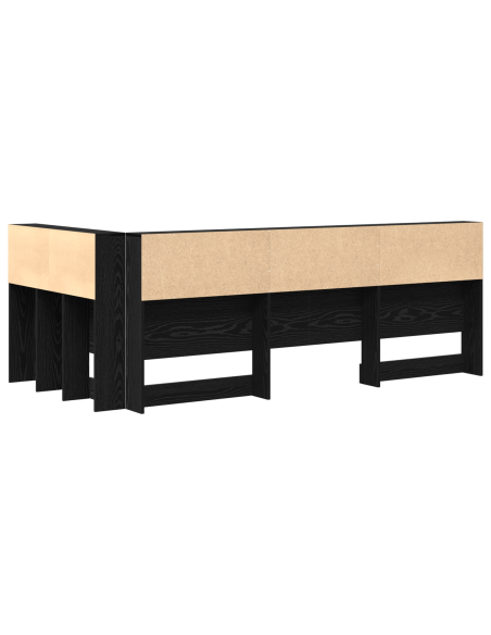 Testata contenitore con lo scaffale con testiera Rovere nero 90 cm Melamina