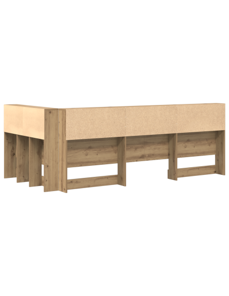 Testata contenitore rovere artigianale 90 cm Legno composito