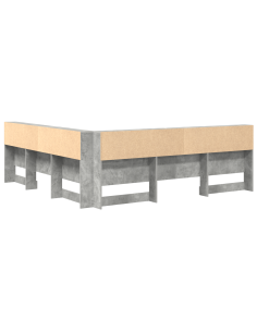 Testata contenitore Grigio cemento 200 cm Legno multistrato