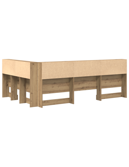 Testata contenitore rovere artigianale 120 cm Legno multistrato