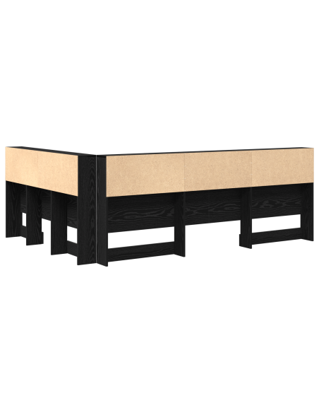 Testata contenitore Rovere nero 140 cm Legno multistrato